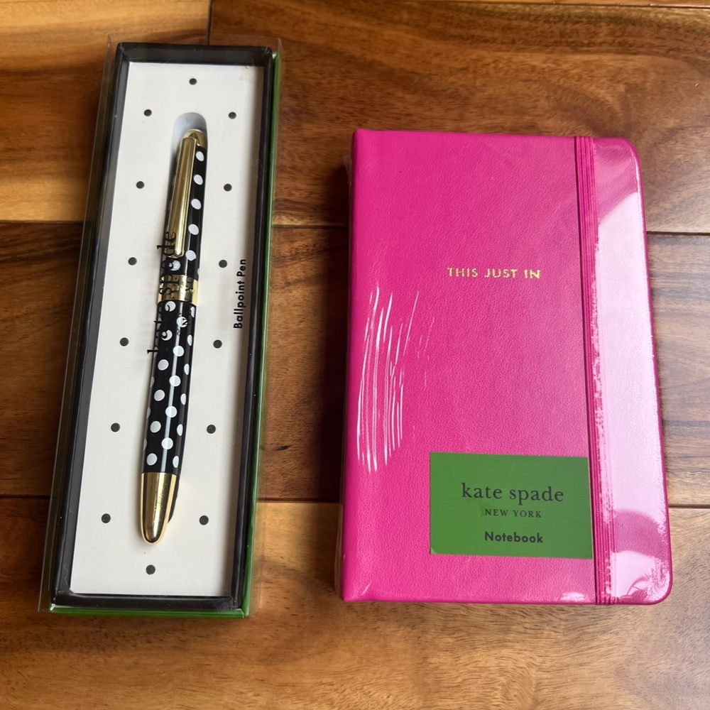 Kate Spade To Do List Ball Point PEN & Take note Medium Pink NOTEBOOK SET - Picture 10 of 10